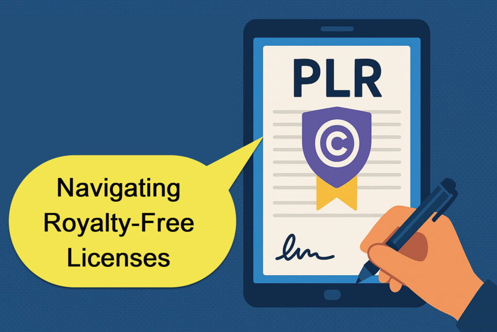 Digital PLR Licenses- Navigating Royalty-Free Licenses